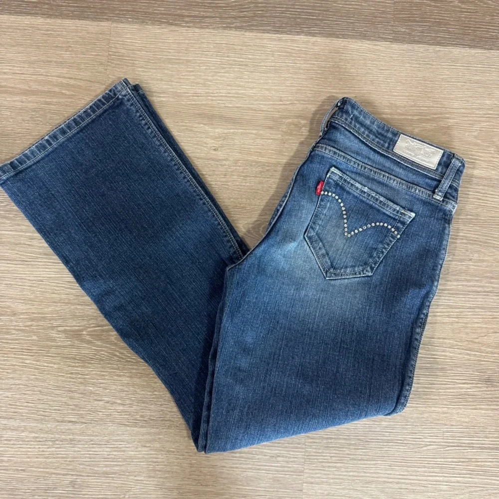 Vtg Levi's Jeans Women 6M Blue Night Blues Bootcut Stretch Denim Denim Pants
